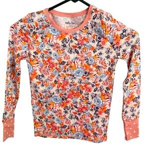 Matilda Jane Floral Long Sleeve Top Girls Size 8 Peach Dot Cuffs